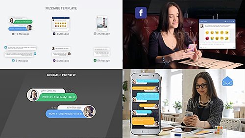 Videohive SMS Messages Chat Notify Elements 20013166