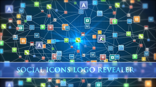 Videohive Social Icons Logo Revealer 7974105