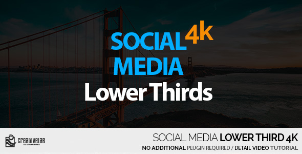 Videohive Social Media Lower Thirds 4K 20954851