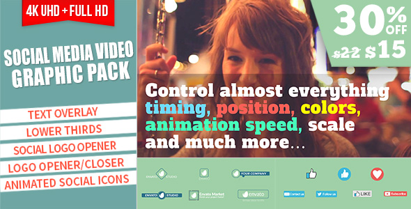 Videohive Social Media Video Graphic Pack 19300014