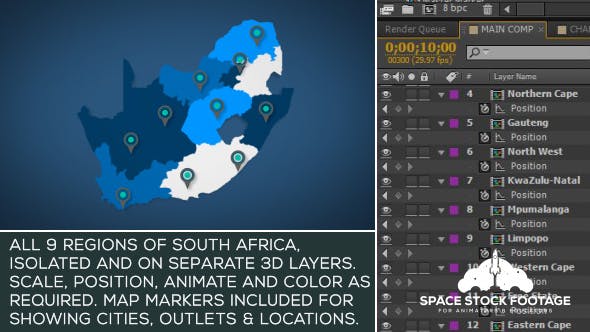 Videohive South Africa Map Kit 18328692