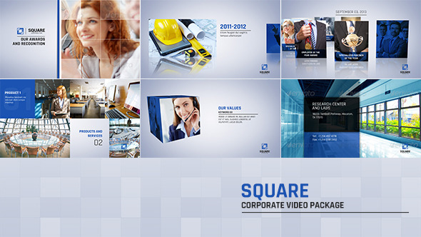 Videohive Square Corporate Video Package 10121305