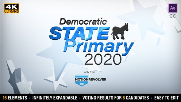 Videohive State Primary or Caucus Election Results Kit 25584117