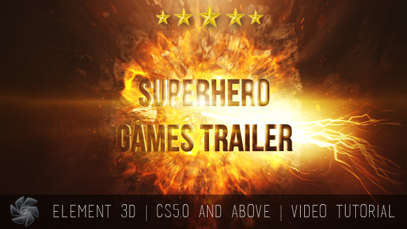 Videohive Superhero Games Trailer - Cinematic Titles 15628573