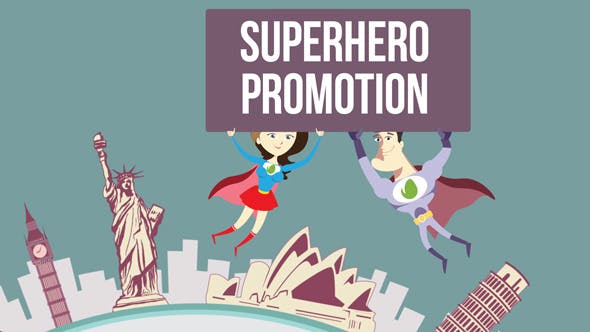 Videohive Superhero Promotes Your App or Service 9220047