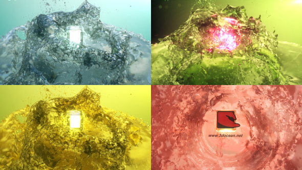 Videohive Surfacing Logo from Water 12252454