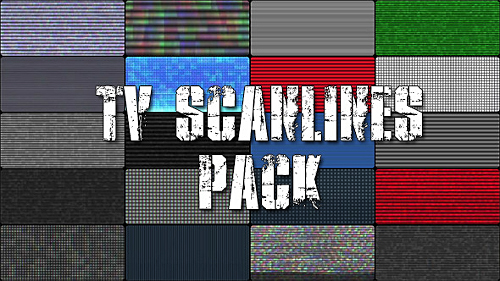 Videohive TV Scanlines with Distortion Overlays