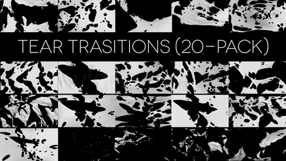 Videohive Tear Transitions (Pack of 20) 6267581