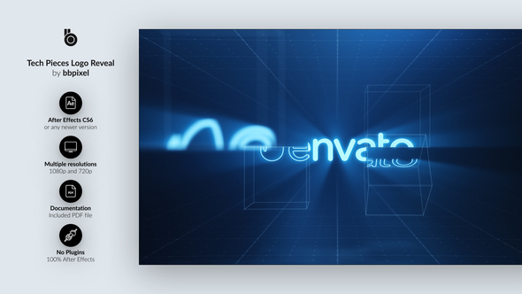 Videohive Tech Pieces Logo Reveal 15532132