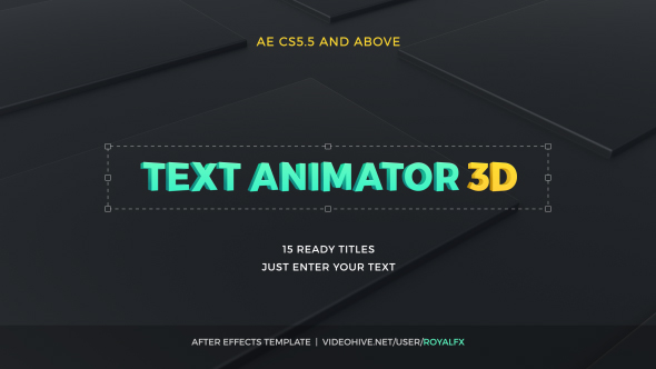 Videohive Text Animator 03 3D Corporate Titles 17549177