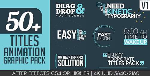 Videohive Titles Animation Graphic Pack