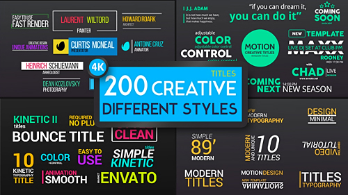 Videohive Titles Different Styles 19361747