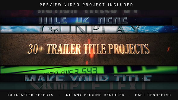 Videohive Trailer Titles Pack 14072756