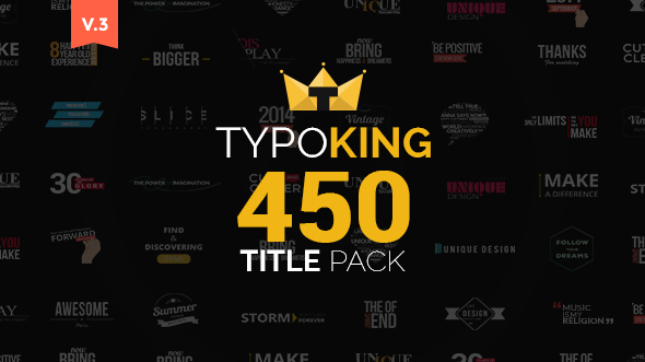 Videohive TypoKing Title Animation - Kinetic Typography Text 11263341