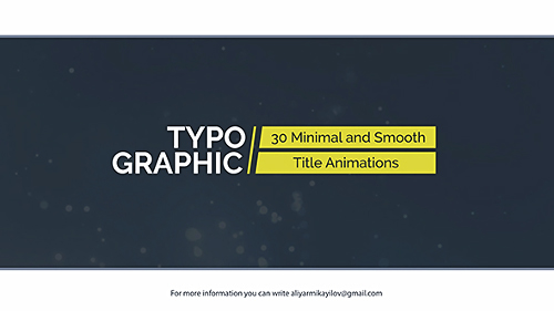 Videohive Typographic - 30 Title Animations 20975634