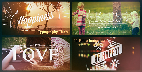 Videohive Typography titles  11 Retro Insignias