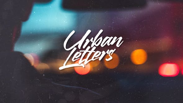 Videohive Urban Letters 22712429