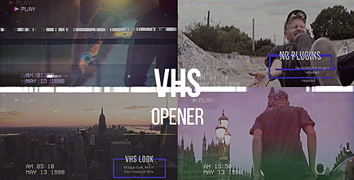 Videohive VHS Opener - Modern Glitch Slideshow 19618435