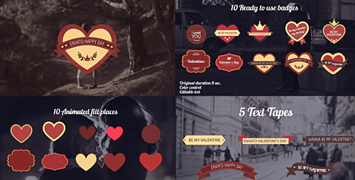 Videohive Valentine's Day Badges Package