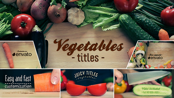 Videohive Vegetables Titles 7502130