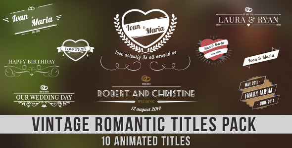 Videohive Vintage Romantic Titles 7758364