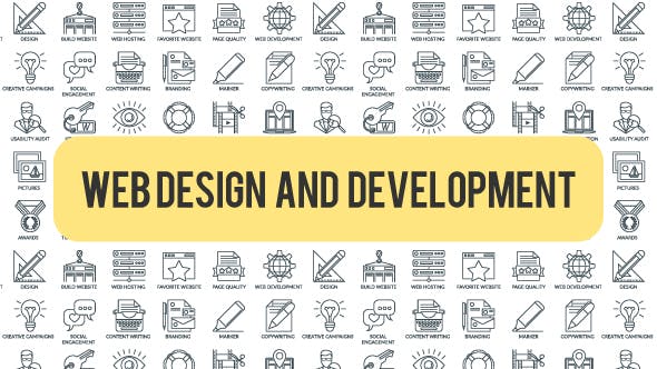 Videohive Web Design And Development - Outline Icons 21303260