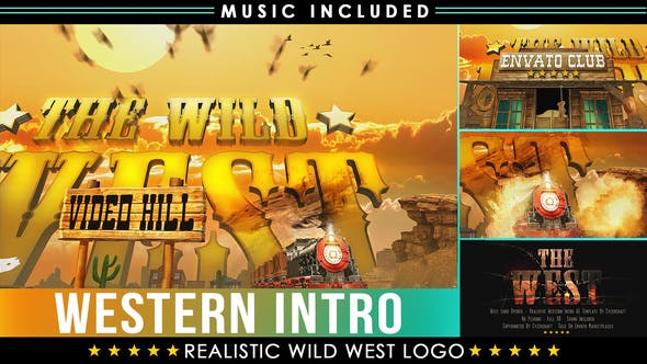 Videohive Western Logo West Cowboy Intro 23285141
