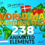 Videohive World Map Paintings Pack