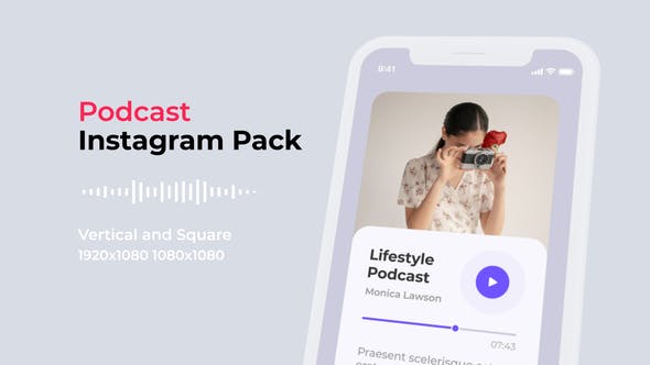 Videohive Podcast Instagram Pack - Vertical and Square 27858009