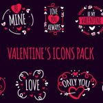 Videohive Valentines Icons Pack 23152462