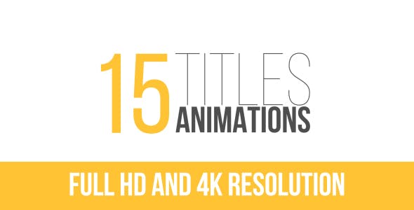 Videohive 15 Title Animations 15782157