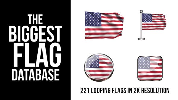 Videohive 221 Looping World Flags 9255626