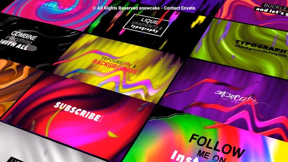 Videohive Liquid Gradient Backgrounds and Typography 27616370