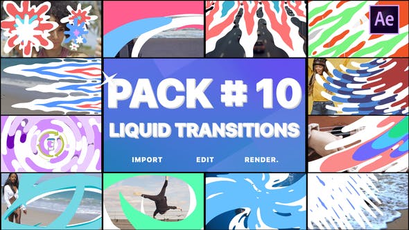 Videohive Liquid Transitions Pack 10 28302089