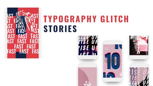 Videohive Glitch Stories Typography Pack 26559346