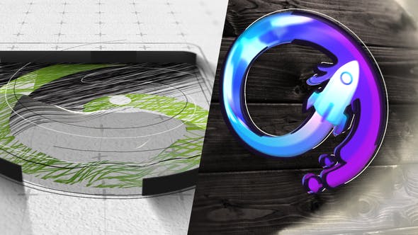 Videohive Abstract Drawing Logo Reveal 26315936