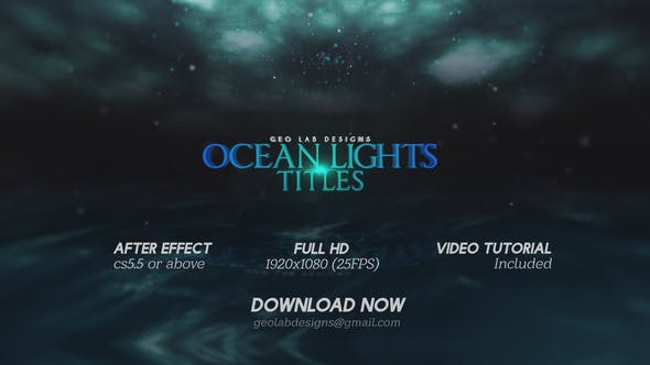 Videohive Ocean Lights Titles 26809118