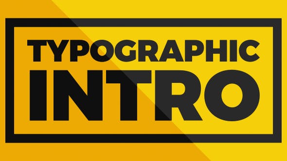Videohive Typographic Intro 19840625