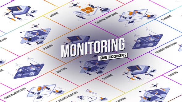 Videohive Monitoring – Isometric Concept 28986926