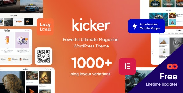 Themeforest Kicker 1.3.5 – Multipurpose Blog Magazine WordPress Theme