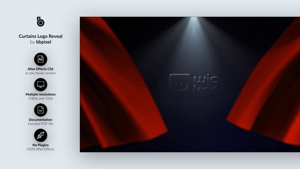 Videohive Curtains Logo Reveal 27208363