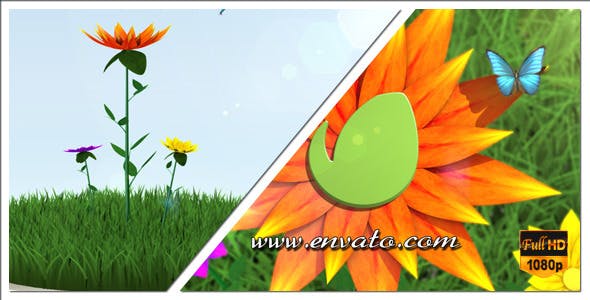 Videohive Flower Logo-Text Opener 6618406