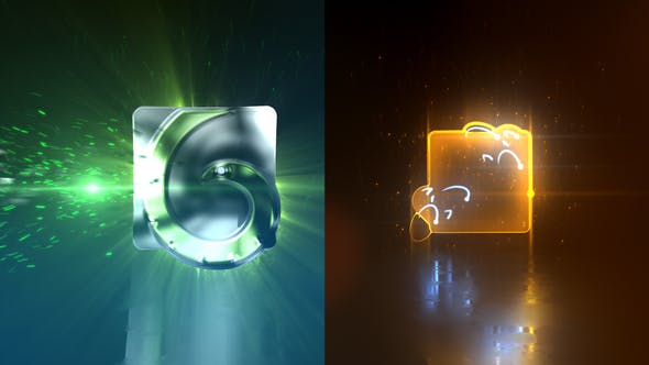 Videohive Glowing Glitchy Logo Reveal 25767894