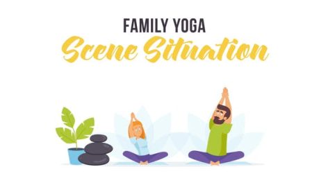 Videohive Family yoga - Scene Situation 28256082